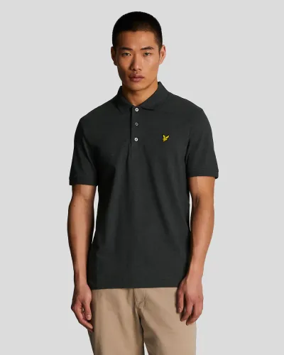 Plain Polo Shirt Charcoal Marl 